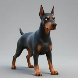 an antropomorphic doberman creature, black hair, human body, angry look, ready for battle, masterpiece, mattepainting concept blizzard pixar maya engine on cold night stylized background splash comics global illumination lighting artstation lois van baarle, ilya kuvshinov, rossdraws