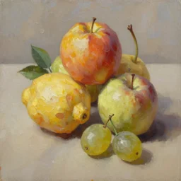 high quality oil painting of fruits