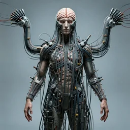 hundreds of cables attached to human appendages, brainwash fief of the lobotomized god
