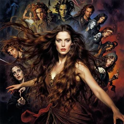portrait of medea, long bleached brunette hair, richard avedon, martin schoeller, id magazine, epic lovecraft scene, surreal, david cronenberg, kilian eng vibrant colours, billowing, dramatic, dynamic lighting, intricate, detailed, beksinski, dan mumford, artstation, greg rutkowski, sharp focus, motion, photoreal, 8 k