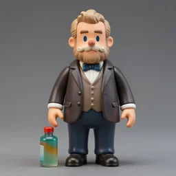 hyperrealistic rendering, mugwump president, action figure, detailed, sofubi, colored gels, studio lighting, product photography, vintage, collectible
