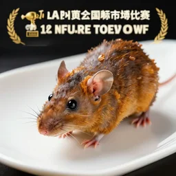 delicious fried rat , 8k , mega high quality , professional food photography , award winning photo , foodporn