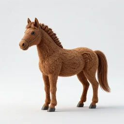 a photo of a horse made of coconuts