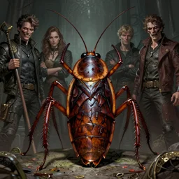 portrait of a scary cockroach, marvel comics, dark, intricate, highly detailed, smooth, artstation, digital illustration by ruan jia and mandy jurgens and artgerm and wayne barlowe and greg rutkowski and frank frazetta
