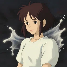 sad adult woman character portrait, by studio ghibli, highly detailed, dynamic shadows, 4 k, splash art