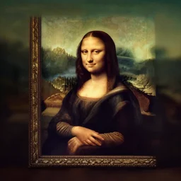 Mona Lisa in the style of Persistence of Memory