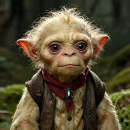 photo portrait of gollum as an emo kid