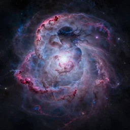 a goddess made of a nebula