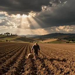 Farmer tilling his field by Botticelli,