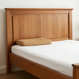a classic woodcraft bed, detailed, realistic,