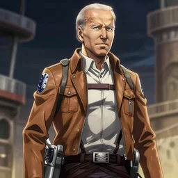 very very intricate screenshot of a joe biden titan in an episode of attack on titan, detailed lighting and shading, award - winning crisp details, masterpiece