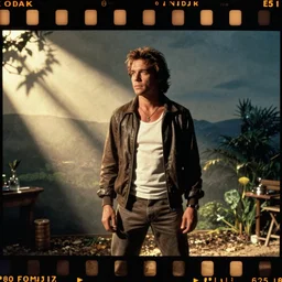 movie still of Jon Bon jovi as Johnny in a scene from The Room, shot on Kodak 35mm film stock