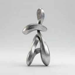 random sculpture, contemporary art, simple, silver steel, trending on behance, keyshot 1 1