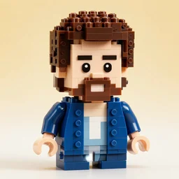 portrait of Bono made of Lego