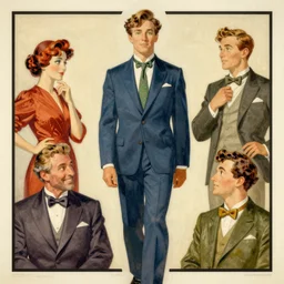 pulp art, artwork by Joseph Leyendecker and Robert McGinnis and Alfred Henry Maurer, 3d octane blender render, Hipple and boho fashion 1980s, progressive rock album cover