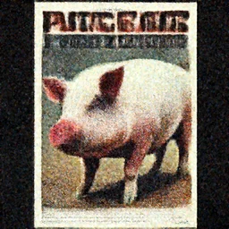 a poster for a horror movie about a pig  1984