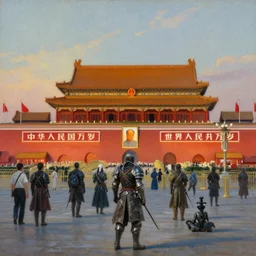 on the evening of june 4, 1 9 8 9, tiananmen square, beijing, matte painting, detailed, elden ring, oil on canvas, trending on artstation