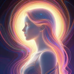 side profile portrait, imogen poots paladin, gloomhaven, d & d, soft, smooth, luminescent, art nouveau, concept art, backlit glow, ripples, swirly vibrant color lines, holy, gaudy colors, aesthetic octane render, 8 k, by ilya kuvshinov, cushart krenz, artgerm, greg rutknowski, alex ross