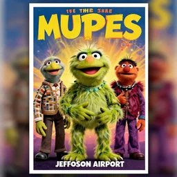 a concert poster for the muppets in the style of jefferson airport
