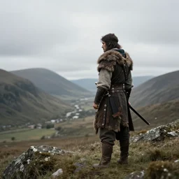 Warrior exploring the highlands