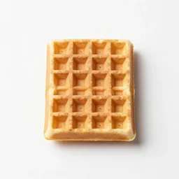 gilded waffle, 8k product photo, isolated on a pure white background, centered, entire object in frame, sharp focus, soft studio lighting