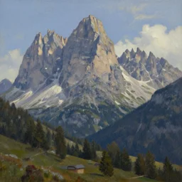 Trending on artstation, beautiful Mountains, Dolomites, detailed matte painting, oil on canvas