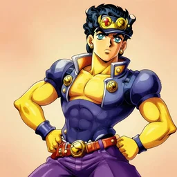 anime style jojo bizarre homer simpson kawaii character art high detail 4 k ultra detailed stylish art