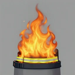 fire above the waist