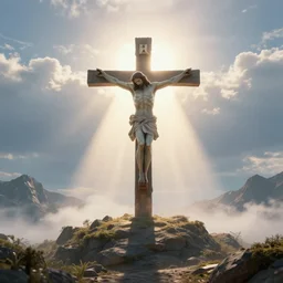 second coming jesus christ revelations beautiful sun rays futuristic landscape rapture hyper realistic
