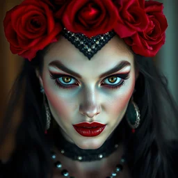 photo of a beautiful!! vampire queen face shot portrait highly detailed 8 k hdr smooth sharp focus high resolution award - winning photo