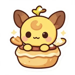 cute miss mascot altaria altaria altaria food sticker art, cronobreaker, beeple game icon