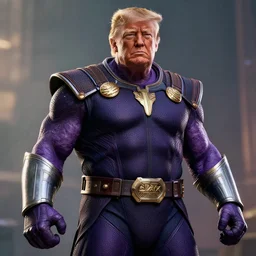 Donald Trump cast as Drax the Destroyer, still from marvel movie, hyperrealistic, 8k, Octane Render,