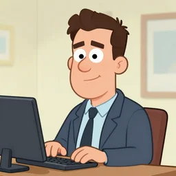a cartoon depiction of adam saldler, cartoon style,