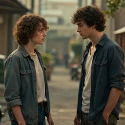 and i'd get him to swap our places,, stranger things, cinematic, photorealistic, artstation