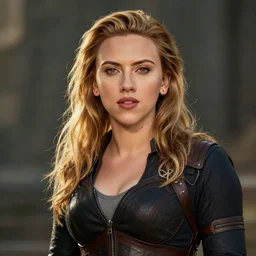 scarlett johansson portrait as a dnd character fantasy art.
