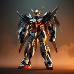 professional render of gundam barbatos, studio lighting, very detailed, unreal engine, high quality render, professional lighting, good composition, rule of thirds, winning award render, realistic, hot toys, full render shot