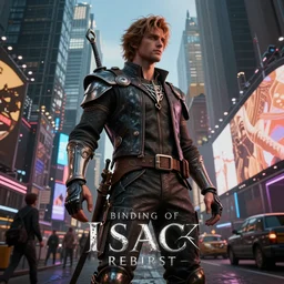 isaac from the binding of isaac : rebirth in the middle of times square, realistic 4 k octane beautifully detailed render, 4 k post - processing, highly detailed, intricate complexity, epic composition, magical atmosphere, cinematic lighting, masterpiece, ultra hd