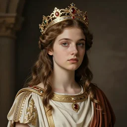 young girl crowned empress of the roman empire