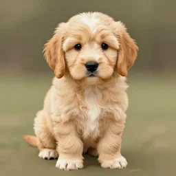 digital art, golden doodle puppy, name is charlie, cute, artistic
