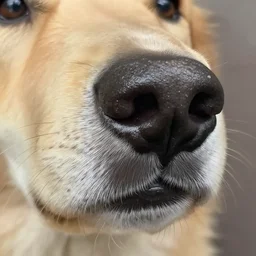portrait of a dog nose. art by john smith