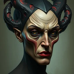 3 d cell shaded portrait painting of witch of hell 5, 3 d cell shaded cubism, in the style of picasso, elegant, highly detailed, artstation, art by picasso 3 d cell shaded unreal engine