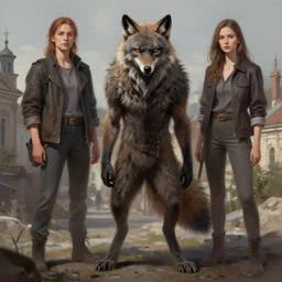 werewolf in lviv, portrait, highly detailed, full body, digital painting, trending on artstation, concept art, sharp focus, illustration, art by artgerm and greg rutkowski and magali villeneuve