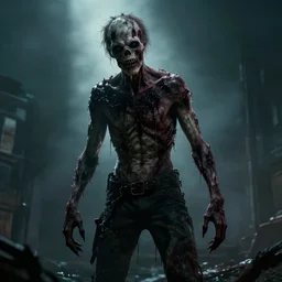 movie poster, slenderman zombie, epic composition, cinematic lighting,unreal engine