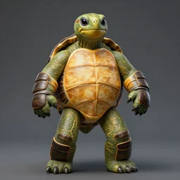 full body portrait of a turtle fighter, trending by greg rutkowski