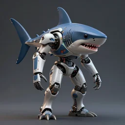 animatronic cyberpunk mako shark, zbrush, 4 k render, cinema 4 d octane, fantasy