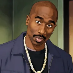 Tupac Shakur, screenshot from a 2012s anime, anime