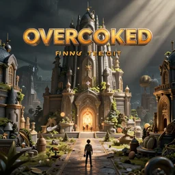 overcooked videogame in the style of hr giger