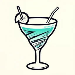 daiquiri glass shaped like a tornado! logo for daiquiri! superflat, anime, 8 0 s, style of patrick nagel, art deco, art nouveau, sharp, detailed, clean lines, 8 k
