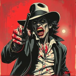 michael jackson zombie the revenge, vintage comic, art by greg rutkowski