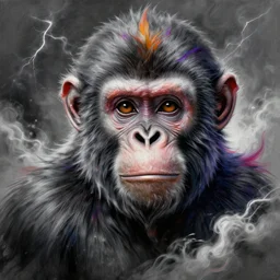 Joe Biden looking like an old monkey, colorful painting on grey scale face, powerful , magic, thunders, dramatic lighting, intricate, wild, highly detailed, digital painting, artstation, concept art, smooth, sharp focus, illustration, art by artgerm and greg rutkowski